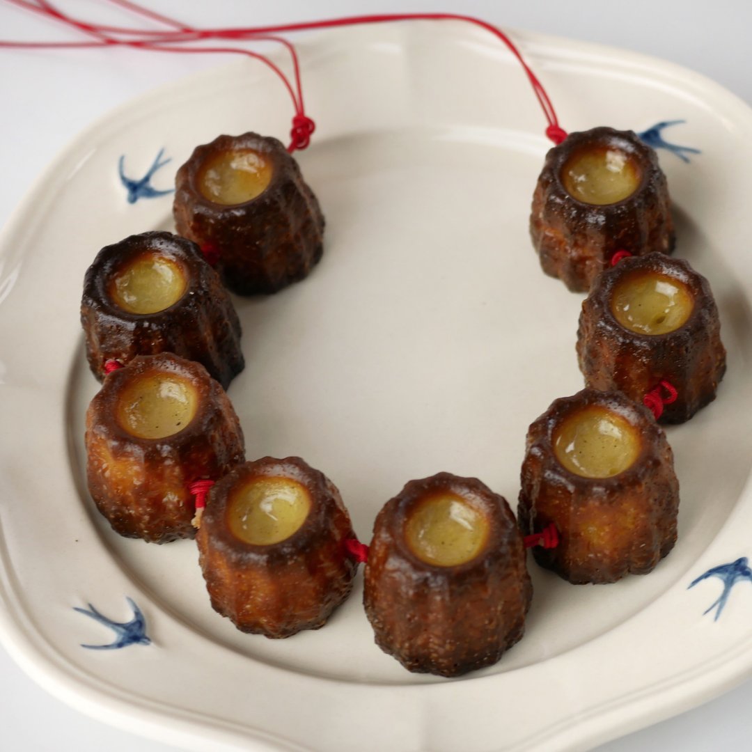 客订 收涎迷你可丽露 12入 串红绳 - 蛋糕/甜点 - 新鲜食材 咖啡色
