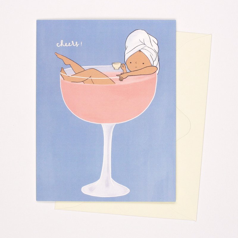 Cheers! 祝福卡 - 卡片/明信片 - 纸 蓝色