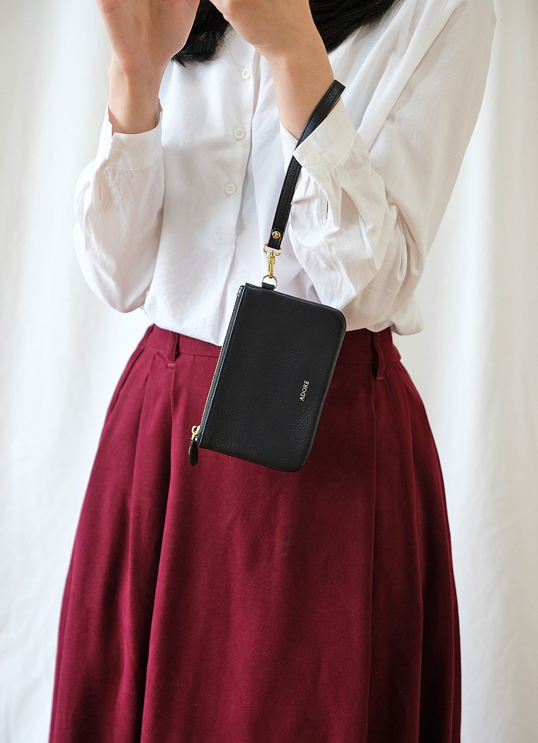 Handmade leather Coin Purse - BLACK - 零钱包 - 真皮 黑色