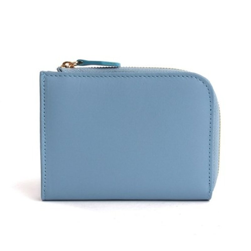 韩国Socharming-Tidy Leather Wallet-Blue - 零钱包 - 其他材质 