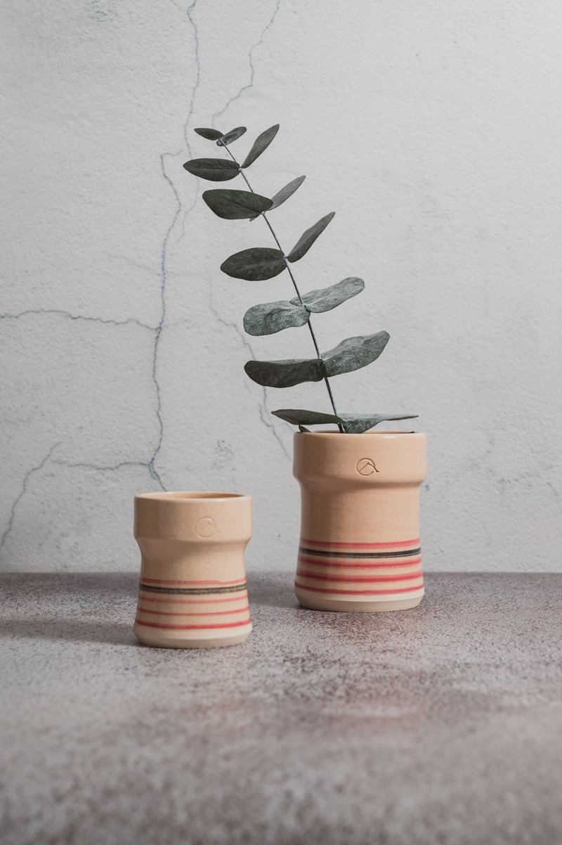 职人手工美学 l 红黑R器/组 - 花瓶/陶器 - 陶 金色