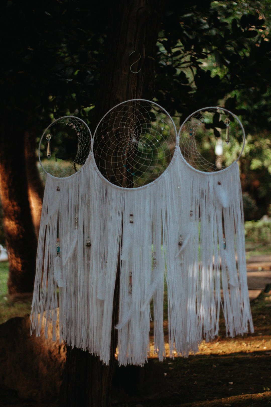 纯手工捕梦网 Handmade Dreamcatcher－【大三月女神-白】 - 摆饰 - 其他材质 白色