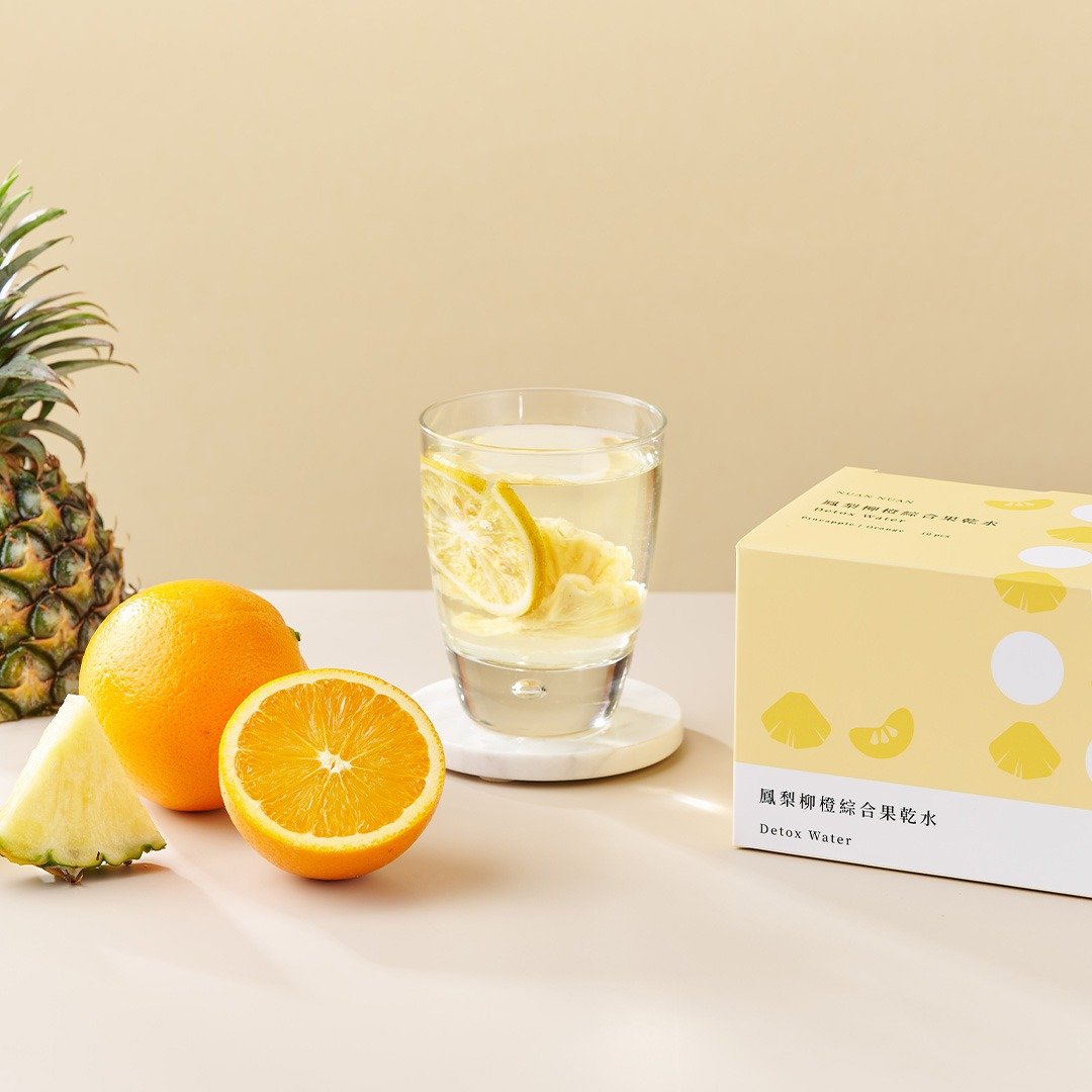 酸甜可口【凤梨柳橙综合果干水 10入】果干水 低热量 - 茶 - 新鲜食材 