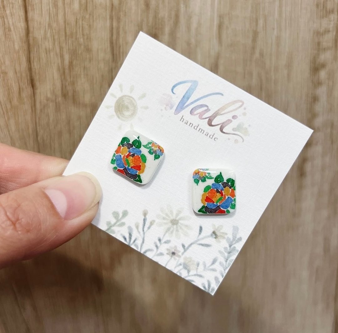 Vali 原民色彩 - 植物系 - 耳环/耳夹 - 不锈钢 
