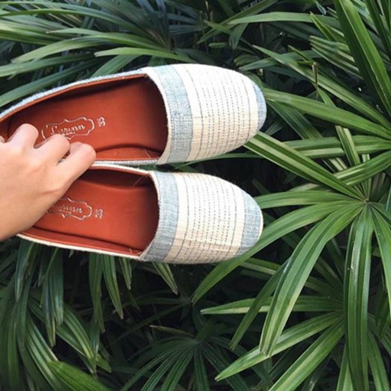 Flog Shoes - 女款休闲鞋 - 棉．麻 蓝色