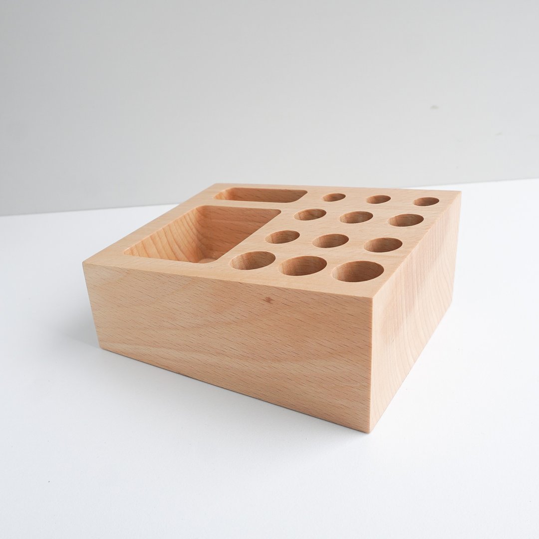 【惜福商品6折出清】戳戳乐笔座 - 收纳用品 - 木头 卡其色