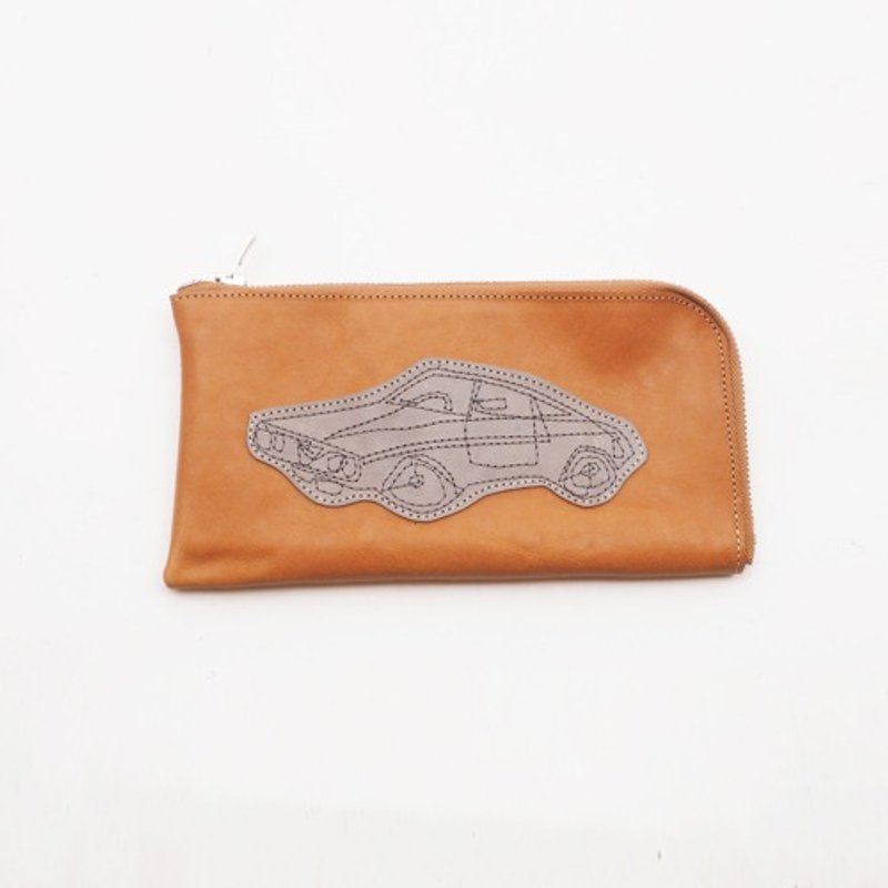 CowLeatherLongWallet [car]（キャメル）18×9/財布/wl001car4 - 皮夹/钱包 - 真皮 