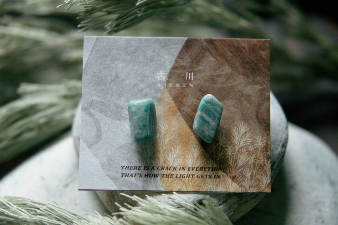 CRACK | 矿物系耳环 |  EARRINGS - 耳环/耳夹 - 玉石 蓝色