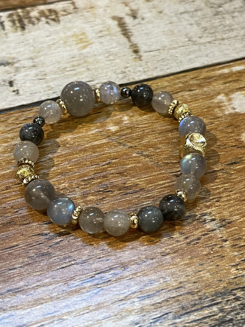 定制化水晶手链 强蓝光的温柔祝福 拉长石 - 手链/手环 - 水晶 