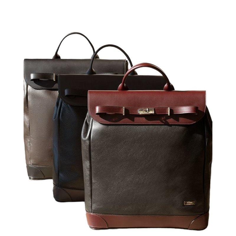 Kilesa - Frank 时尚双色小牛皮背包 - 后背包/双肩包 - 真皮 