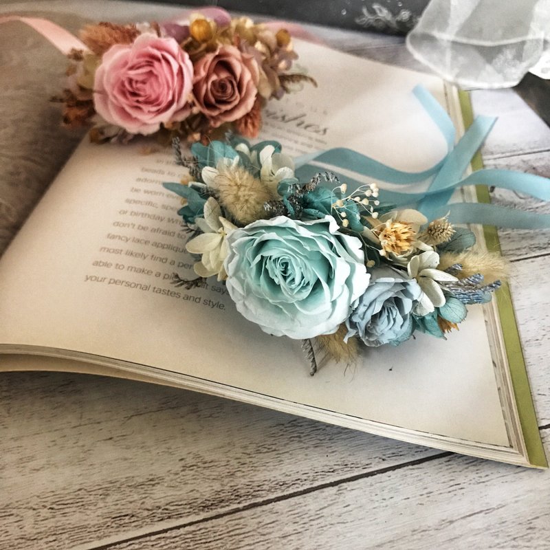 复古莫兰迪色手腕花 - 胸花/手腕花 - 植物．花 多色