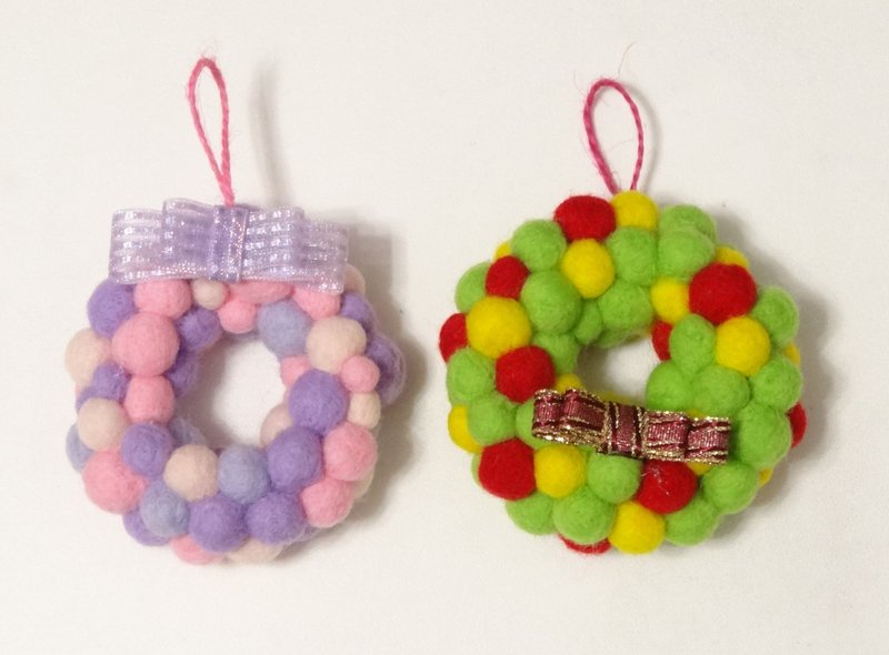 定制圣诞花圈羊毛毡 - 其他 - 羊毛 多色