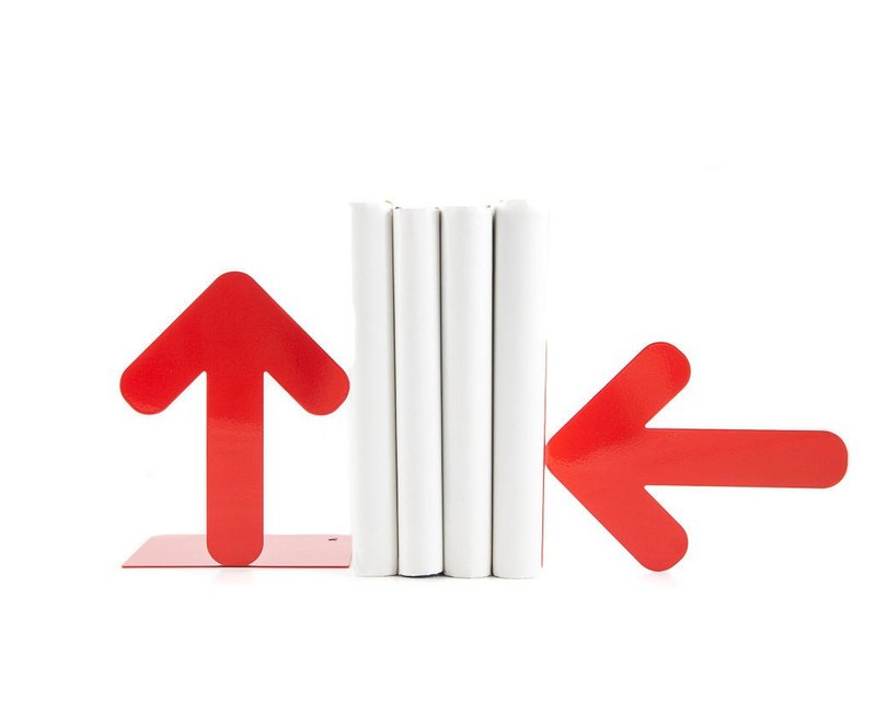 A pair of metal bookends Red Arrows // housewarming gift // FREE SHIPPING // - 摆饰 - 其他材质 红色