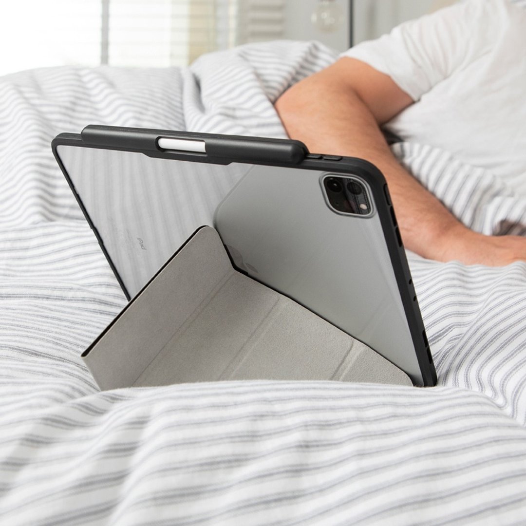 Pipetto iPad Pro Origami 多角度多功能保护套 内置笔槽 - 平板/电脑保护壳 - 塑料 灰色
