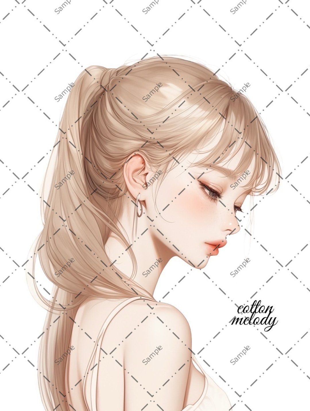 original sticker no.1550 人物贴纸 原创贴纸 角色贴纸 女孩贴纸 原创角色贴纸 - 贴纸 - 纸 