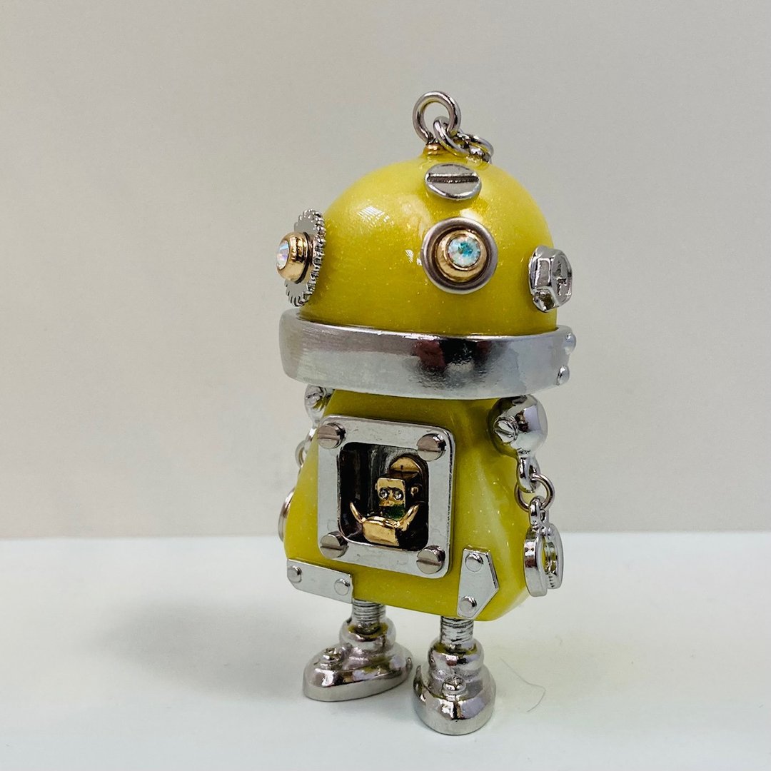 Robot Charm Accessories - 钥匙链/钥匙包 - 塑料 黄色