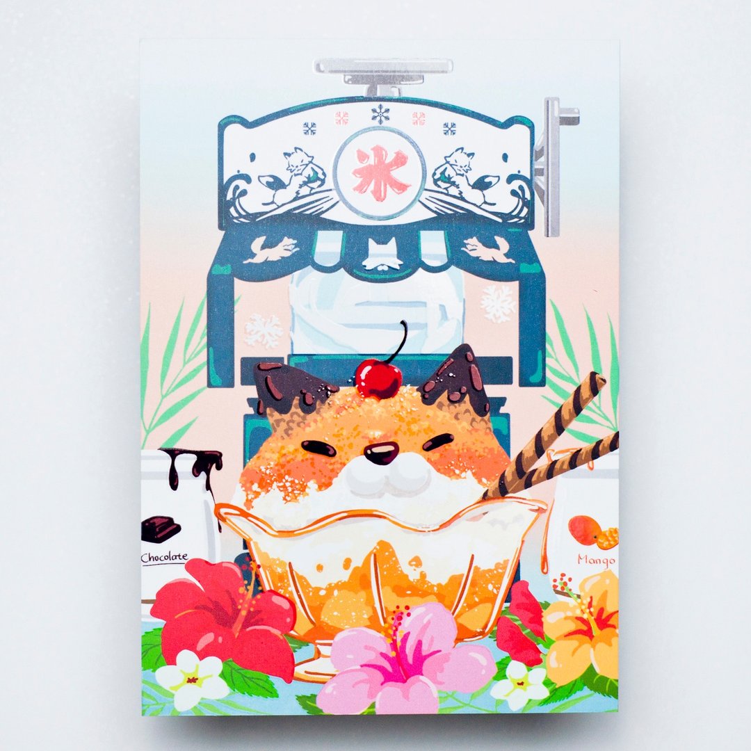 │夏季芒果冰│明信片 - 卡片/明信片 - 纸 橘色