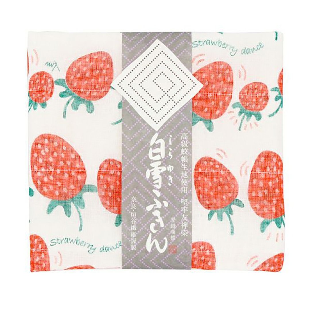 京友禅染万用巾 / 草莓 - 餐垫/桌巾 - 棉 白色