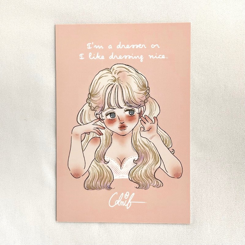 明信片 - 卡片/明信片 - 纸 粉红色