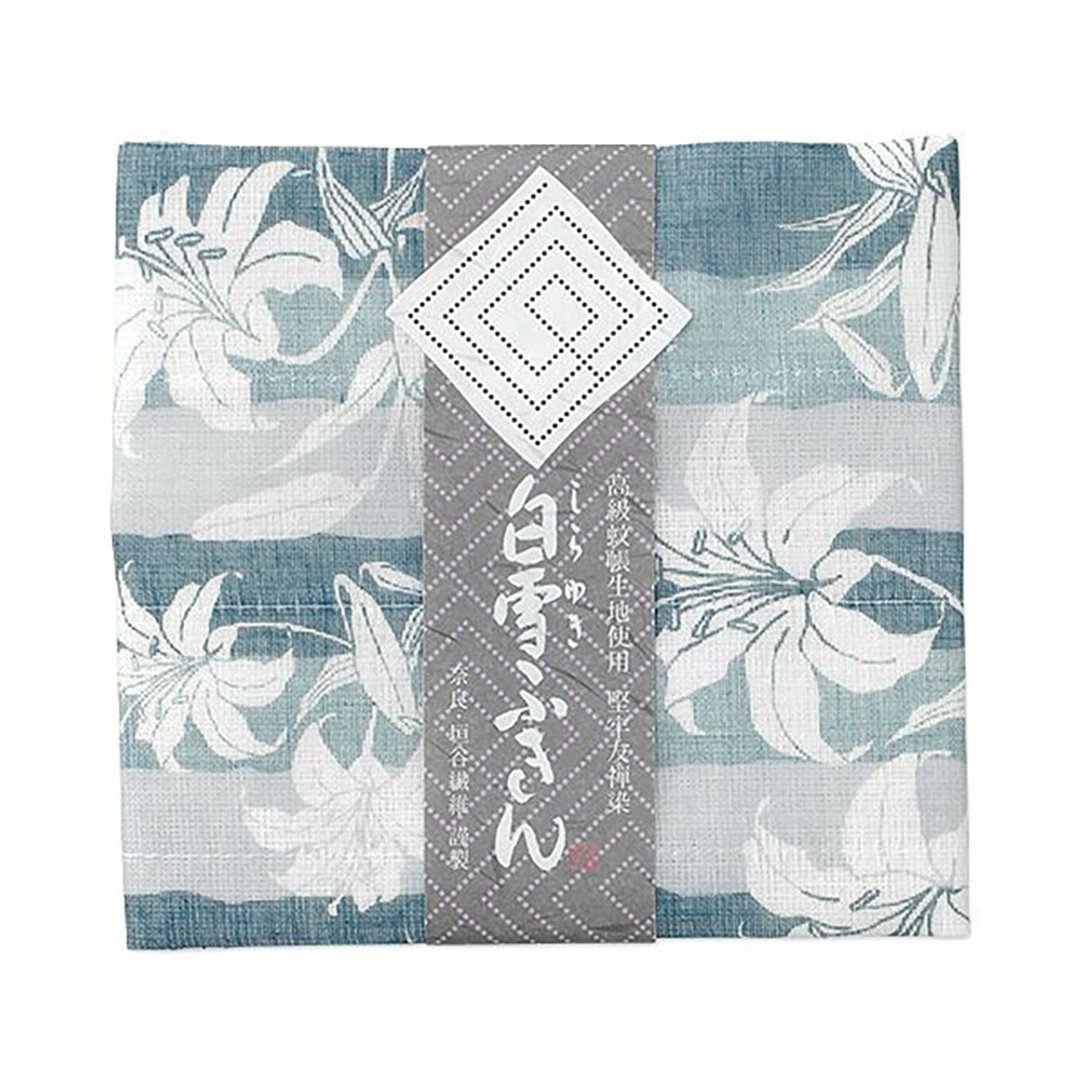 京友禅染万用巾 / 百合蓝色 - 餐垫/桌巾 - 棉 蓝色