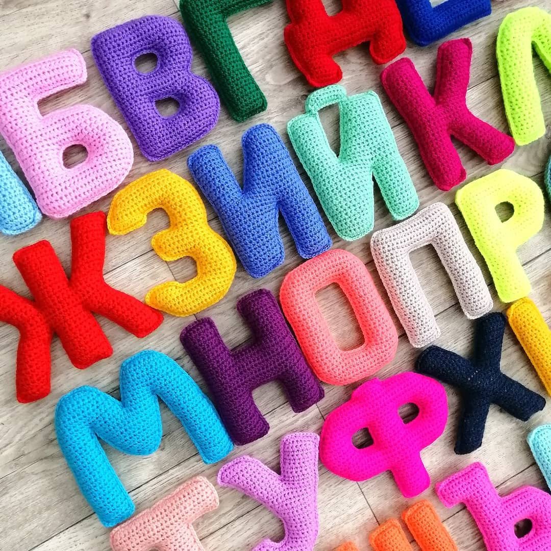 Crochet Russian Alphabet Learning Alphabet Large Soft Letters Alphabet Gift Baby - 玩具/玩偶 - 环保材料 多色