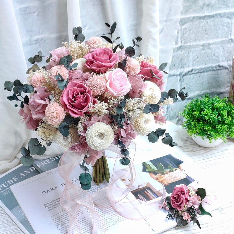 永生捧花---幸福絮语 - 干燥花/捧花 - 植物．花 