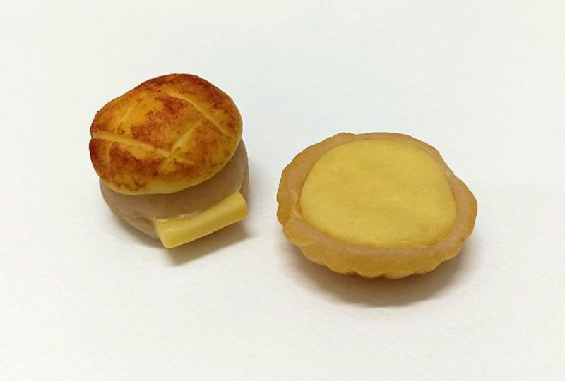 迷你菠萝油+蛋挞手工皂 - 肥皂/手工皂 - 其他材质 黄色