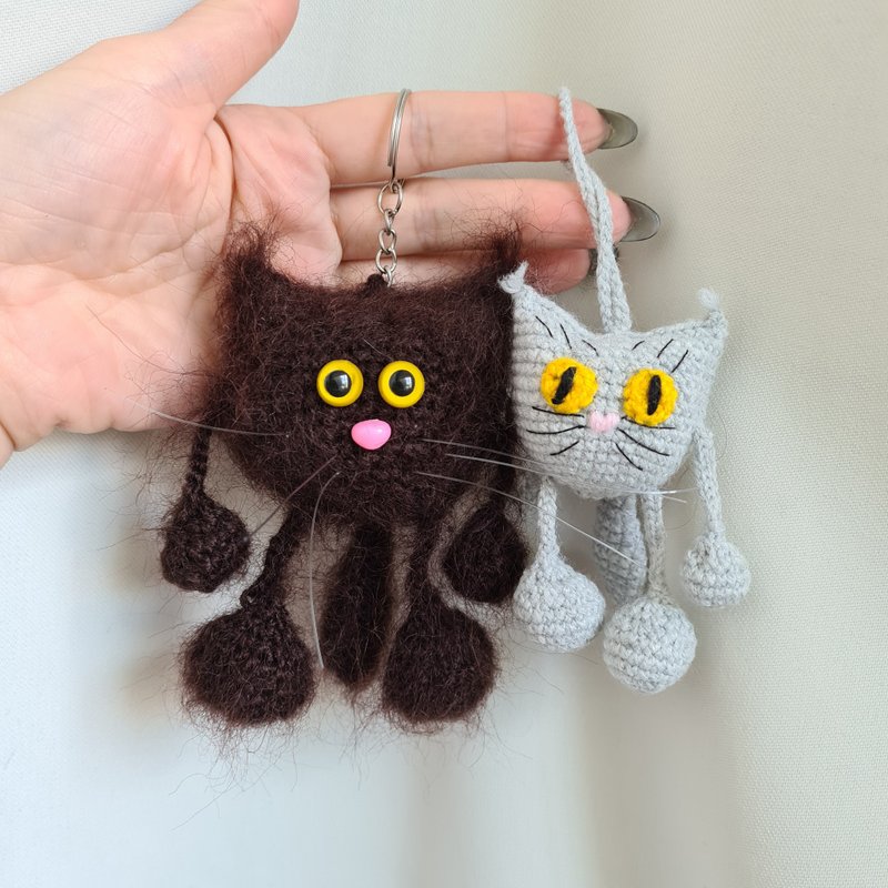 Digital Crochet Pattern PDF - Cat Keychain - 手工艺教程/工具书 - 其他材质 
