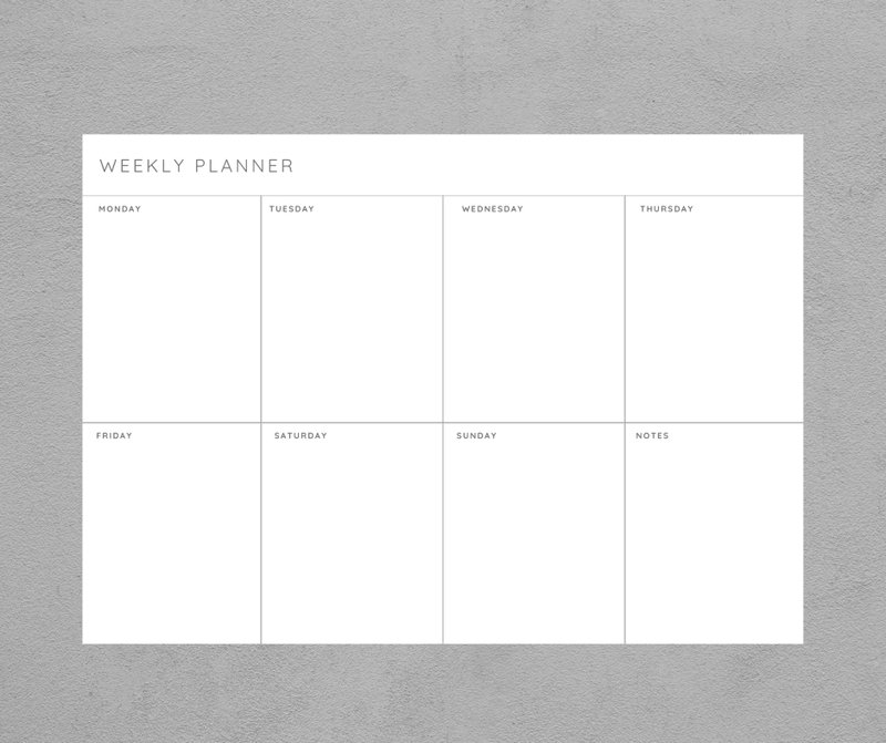 极简主义规划师每周计划表，可打印的每日计划表模板 - 其他数码商品 - 其他材质 