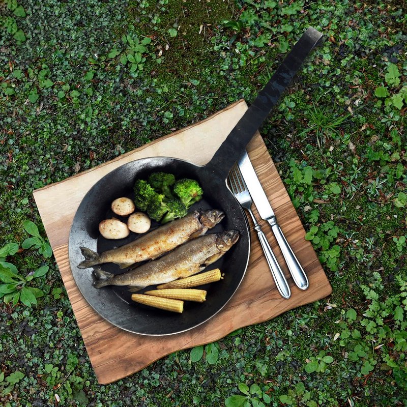 【德国turk铁锅】手工职人专业经典一体成型 平底锅长柄8款尺寸 - 锅具/烤盘 - 其他金属 黑色