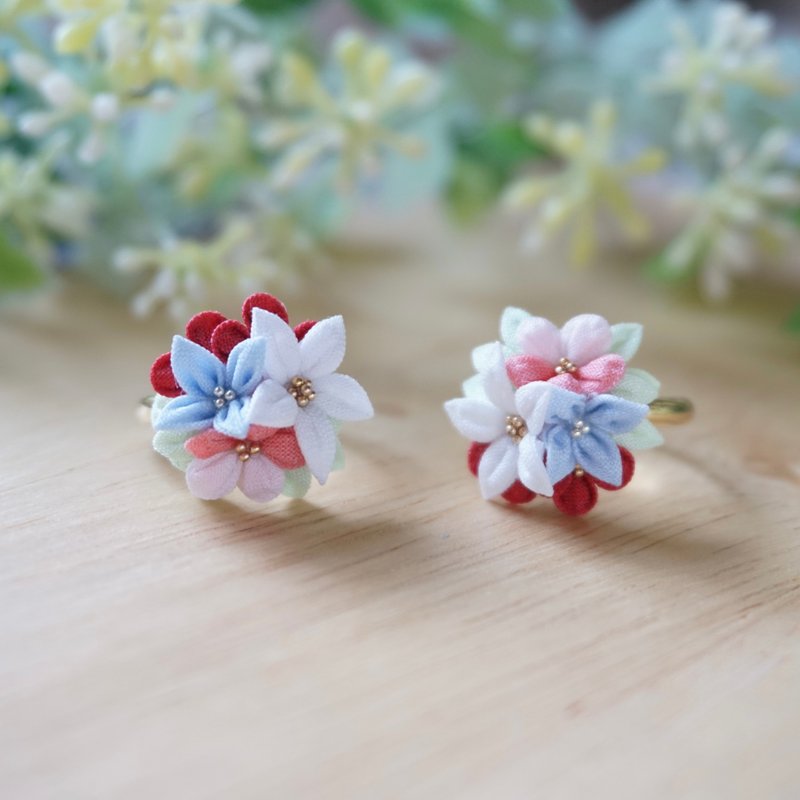 Fairy Tale Collection 花间精灵 祝福 细工花戒指 - 戒指 - 棉．麻 