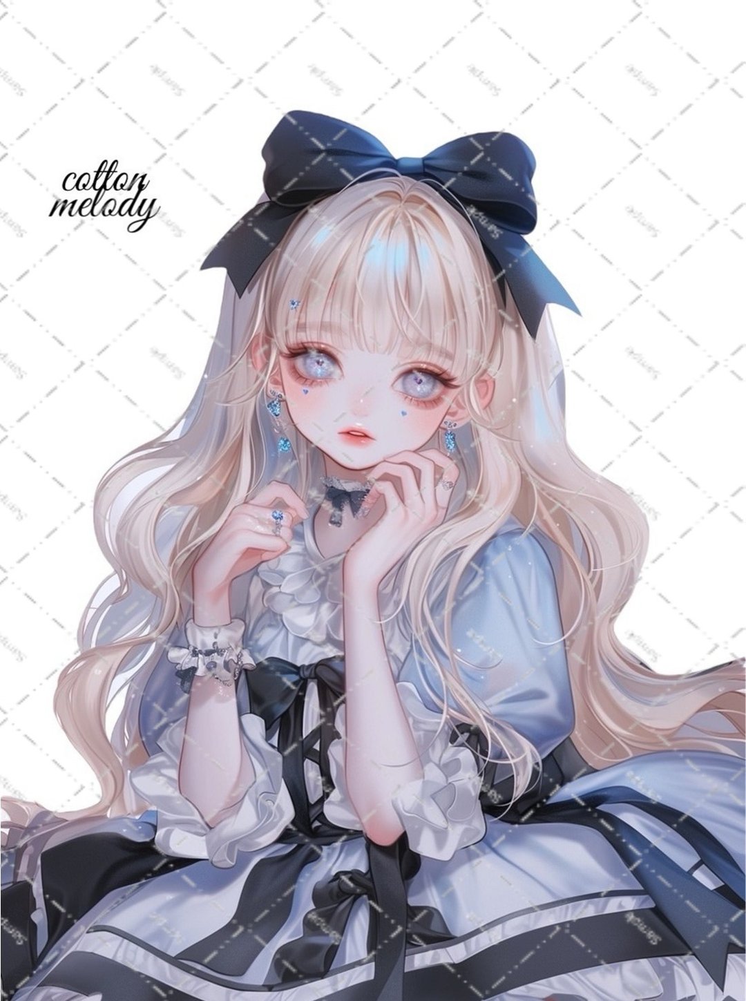 original sticker no.2381 人物贴纸 原创贴纸 原创人物贴纸 装饰贴纸 cotton melody - 贴纸 - 纸 