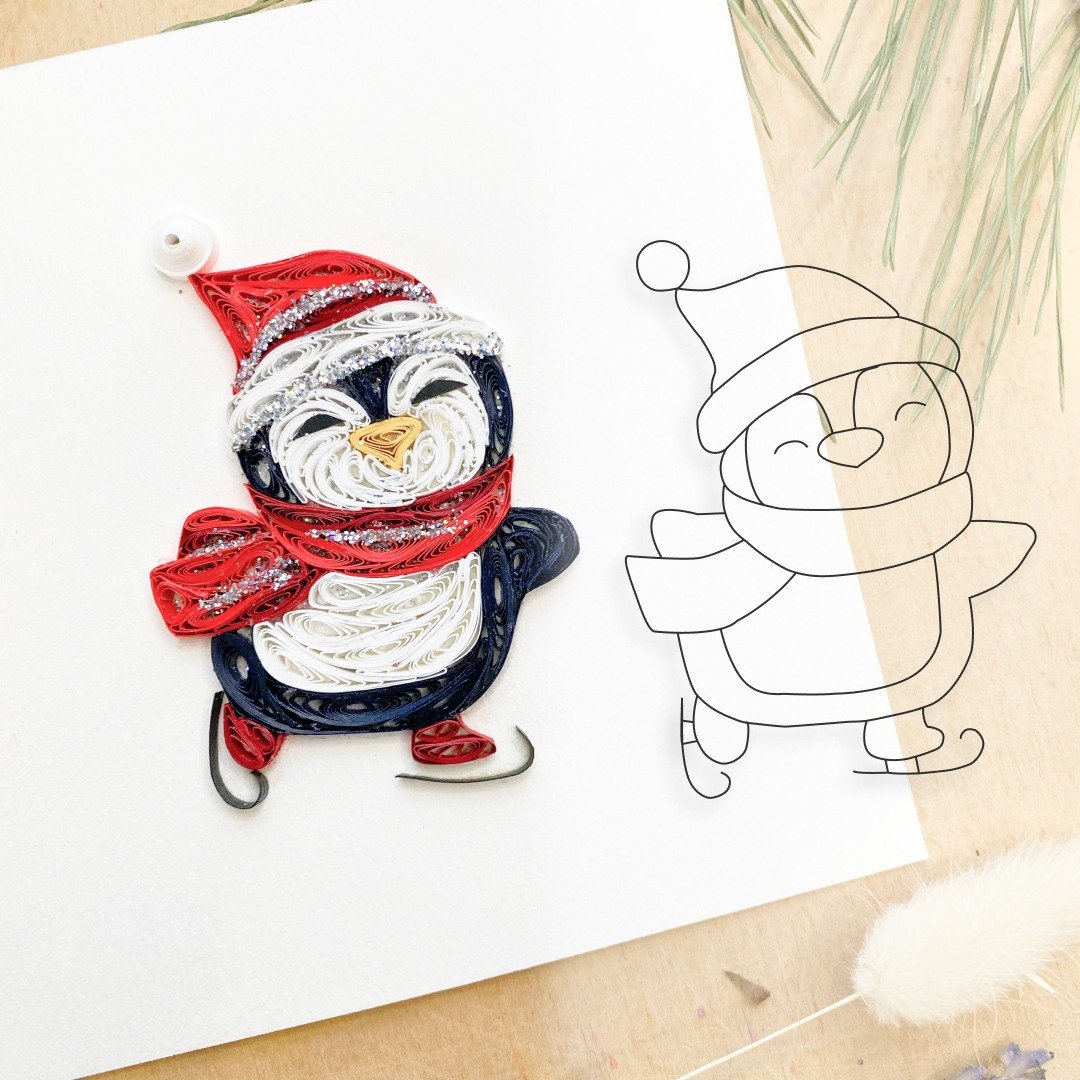 Digital Download - Pattern Paper Quilling Penguin - DIY - Logo 设计/图案设计 - 其他材质 