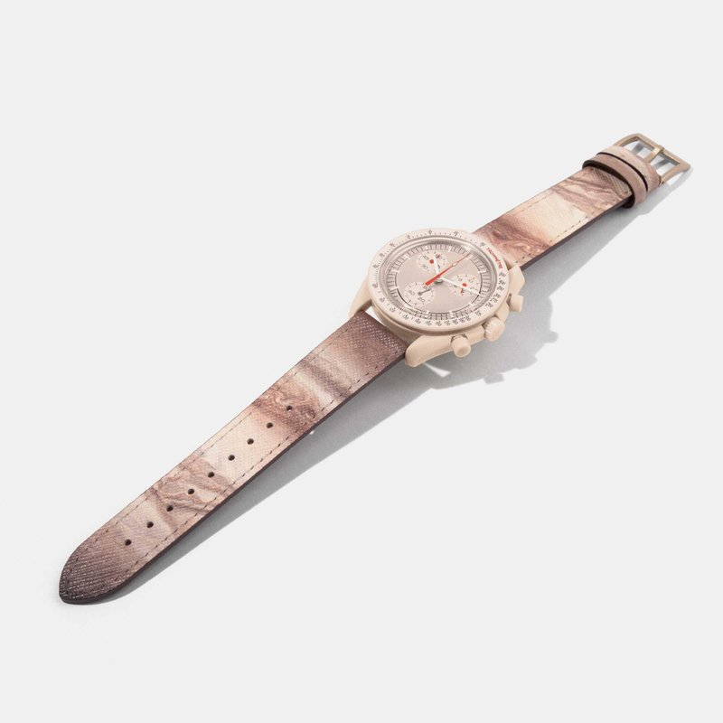 OMEGA x Swatch Mission to Moonwatch 小牛皮錶帶 - 表带 - 真皮 咖啡色