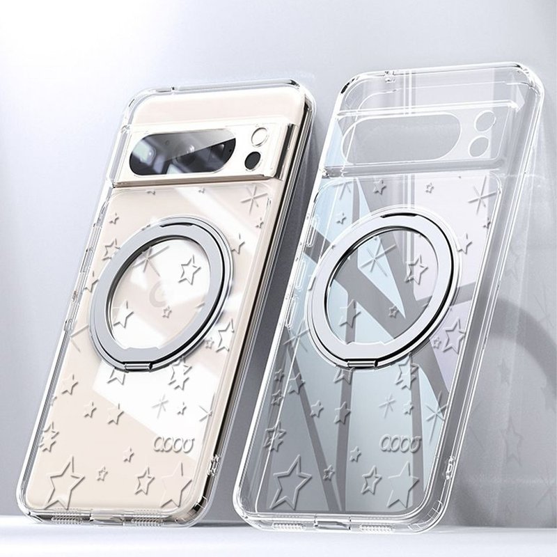 apbs Google Pixel 9/8系列 浮雕感360旋转磁吸立架手机壳-星辰 - 手机壳/手机套 - 其他材质 多色