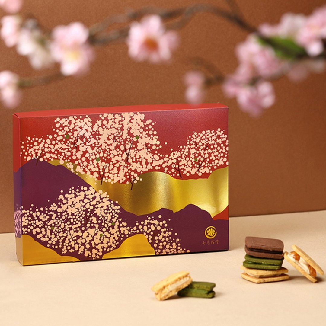 【七见樱堂】吉野时樱印象－三明治饼礼盒 (12 入) - 手工饼干 - 新鲜食材 