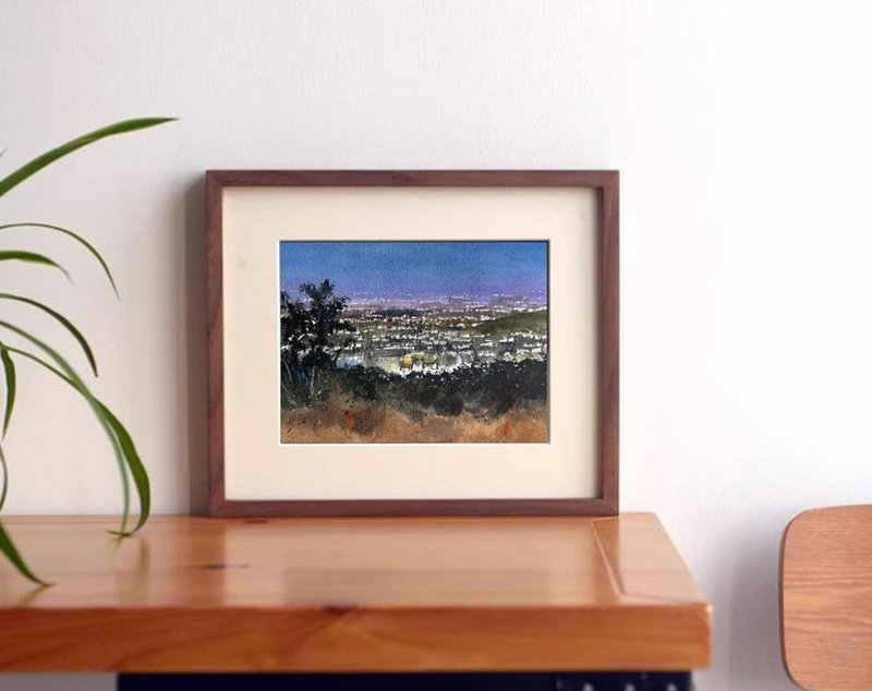 万家灯火 | 疗愈水彩系列 水彩原画 - 海报/装饰画/版画 - 纸 白色