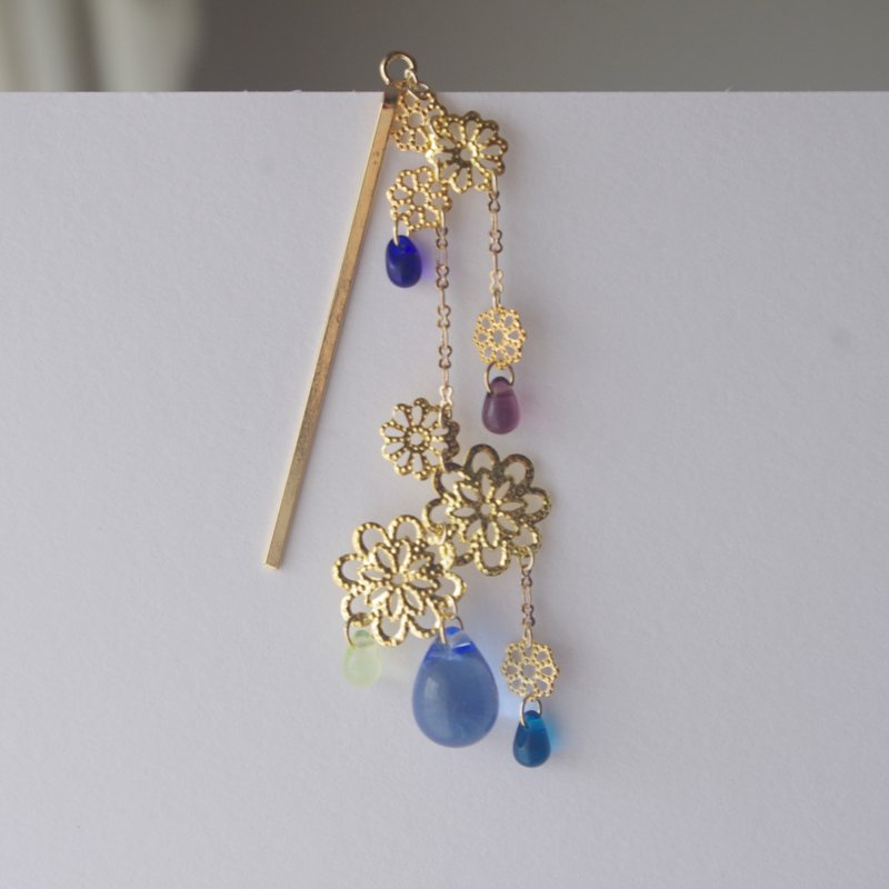 发夹 温柔沉醉 - 发饰 - 其他金属 蓝色