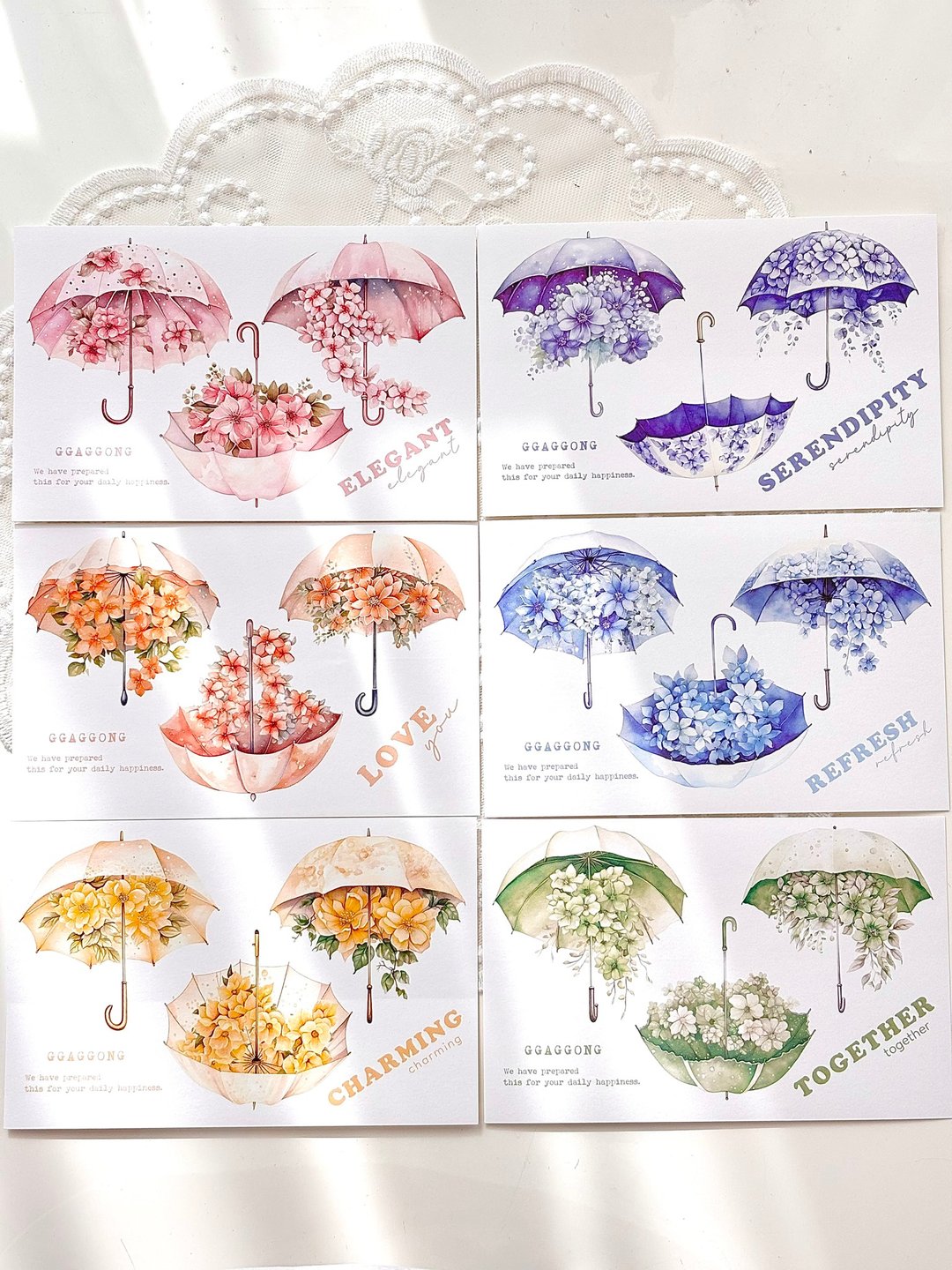 花伞 - 贴纸 - 纸 