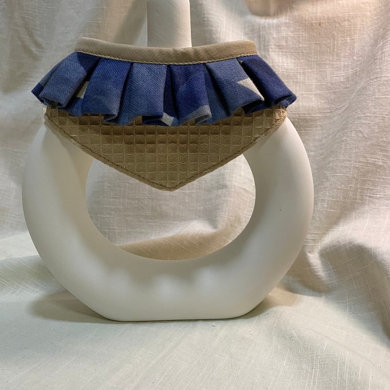 发裁手作。Facai Handmade 宠物领巾 毛孩玛格领_晕圆 - 项圈/牵绳 - 棉．麻 绿色