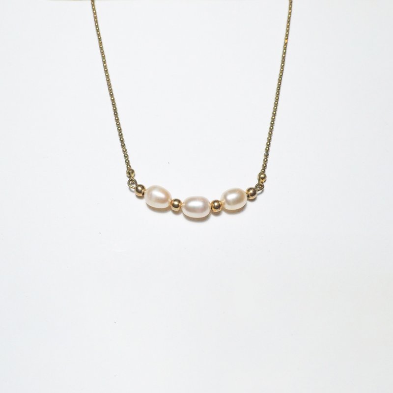 少年 - 联结项链 - Teenage necklace (connect) - 项链 - 珍珠 金色