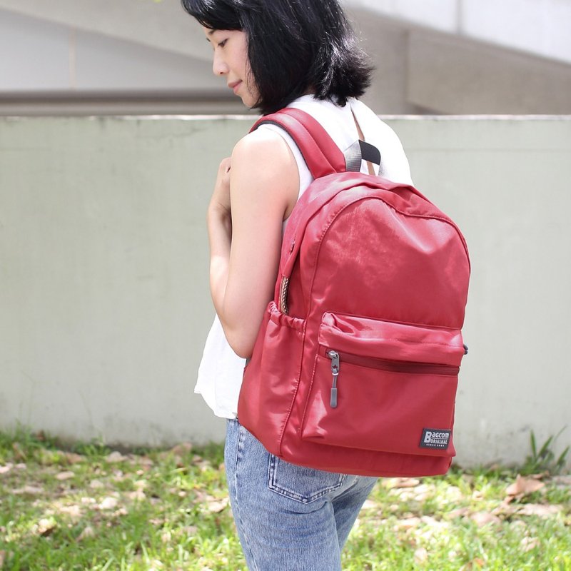 1变2包。【新随喜】抗水收纳后背包-红色_105178 - 后背包/双肩包 - 防水材质 红色