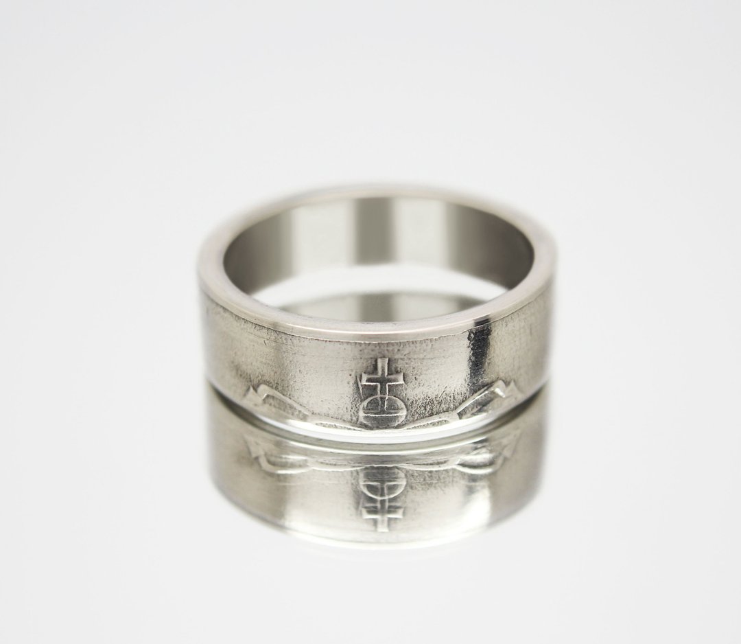 Norway Coin Ring 5 korun 1998-2017 coin rings for men coin rings for women - 戒指 - 其他金属 