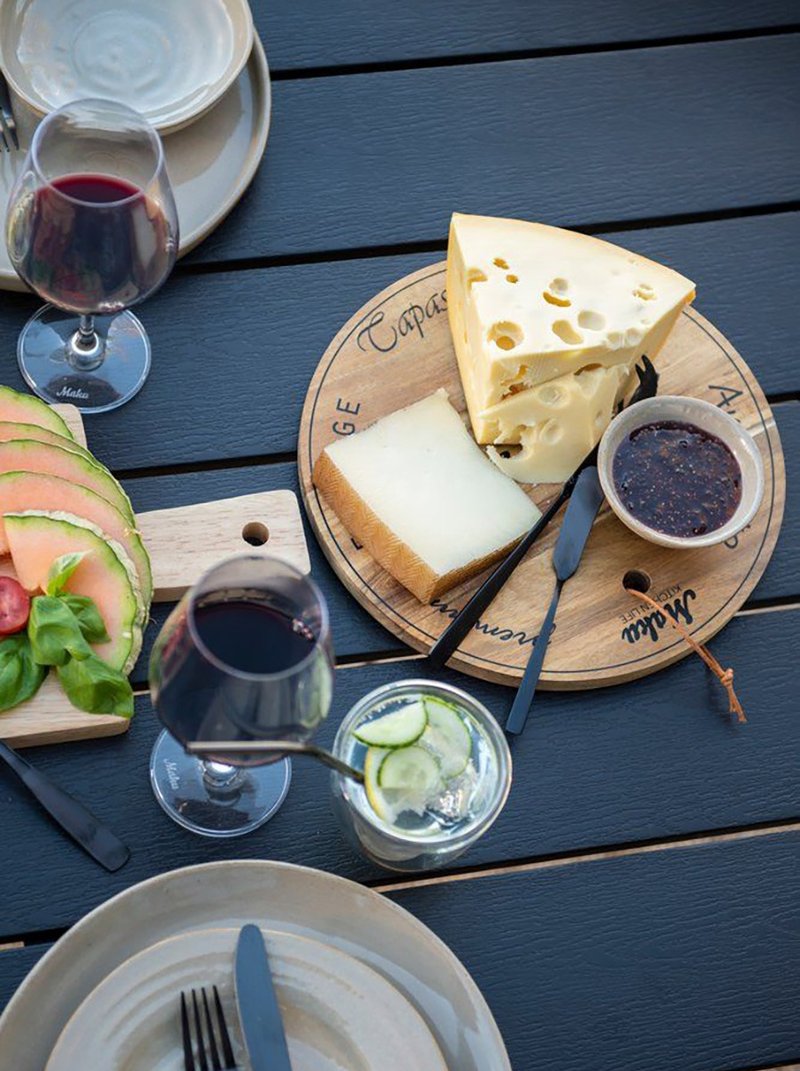 【Maku Kitchen Life】圆型起司甜点盘 - 盘子/餐盘/盘架 - 木头 