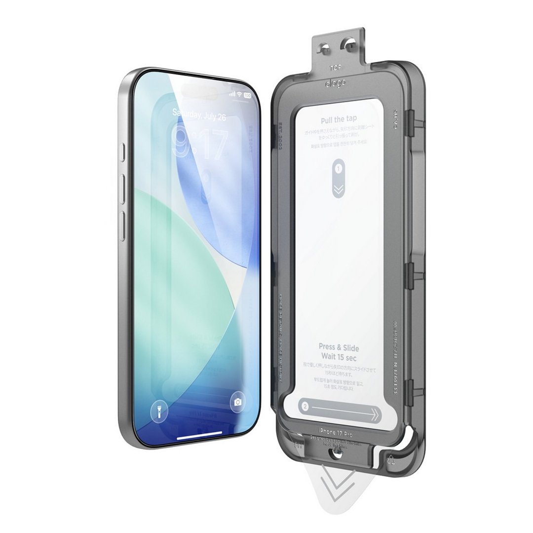 elago iPhone 17系列 防指纹9H防爆玻璃屏幕保护贴 附贴膜神器 - 手机配件 - 玻璃 透明