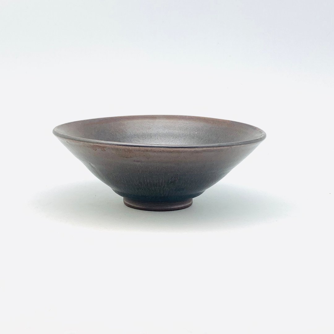 黑釉隐兔毫笠式茶盏 - 茶具/茶杯 - 陶 黑色