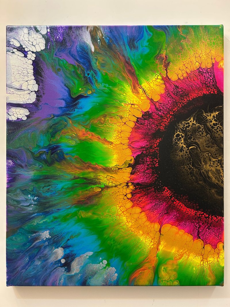 【艳阳下】无框抽象画 - 海报/装饰画/版画 - 颜料 多色