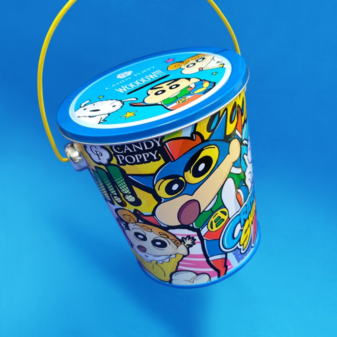 CANDY POPPY蜡笔小新爆米花提桶 | 巧克力饼干风味 - 零食/点心 - 其他材质 蓝色