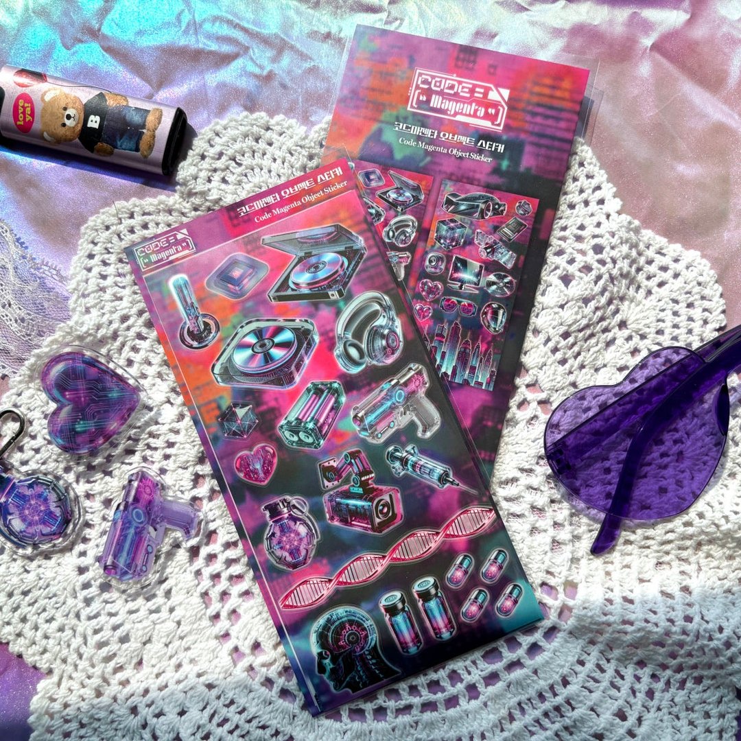 品名：Code:Magenta 物件贴纸 - 贴纸 - 纸 紫色