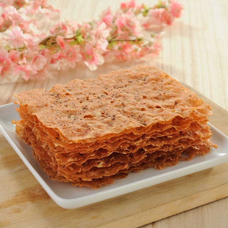 【滋美珍脆片系列】黑胡椒脆片肉干100g - 肉干/肉松 - 其他材质 红色